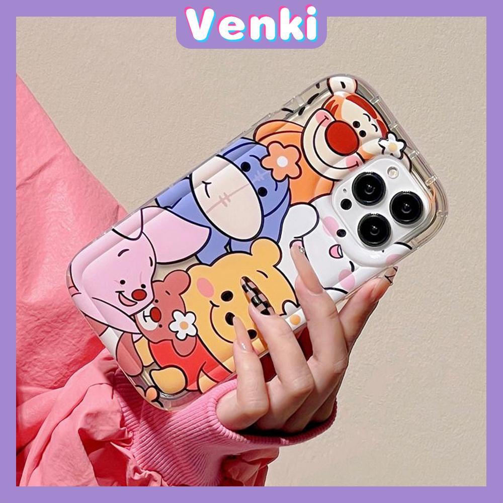 Case For iPhone 14 Pro Max TPU Soft Jelly Airbag Case Glossy Cute Cartoon Animals Case Camera Protection Shockproof For iPhone 14 13 12 11 Plus Pro Max 7 Plus X XR