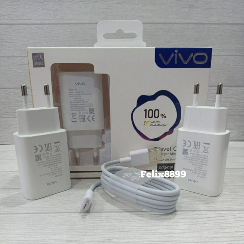 Charger vivo Y11 Y81 Y83 Y91 Y93 Y95 Original 100% 18W Fast Charging Micro USB