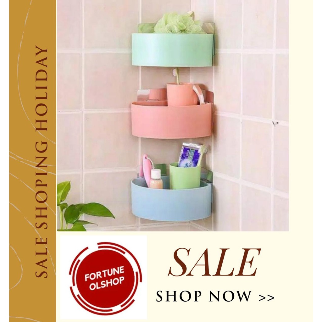 (FO) RAK SUDUT KAMAR MANDI / RAK SUDUT TEMPAT SABUN