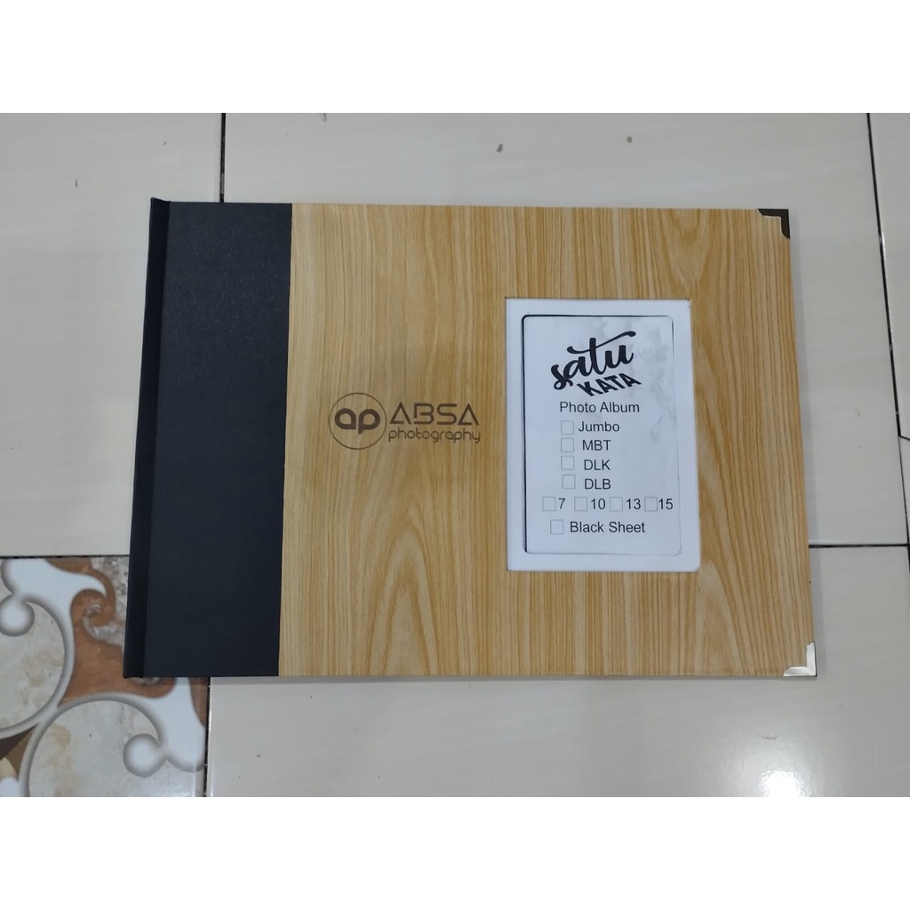 Album magnetik landscape MBT 10 sheet  hitam kayu