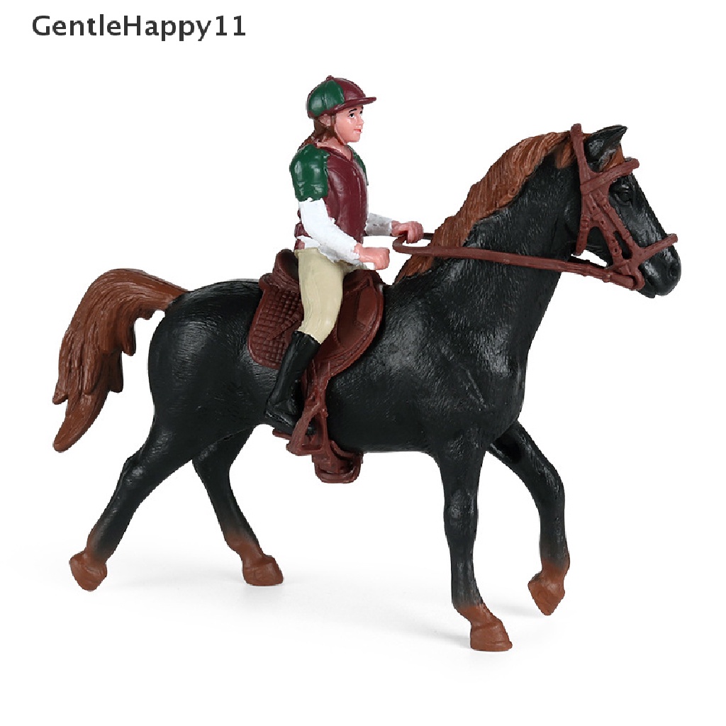 Gentlehappy Simulasi Hewan Kuda Model Balap Action Toy Figure Model Koleksi Solid id