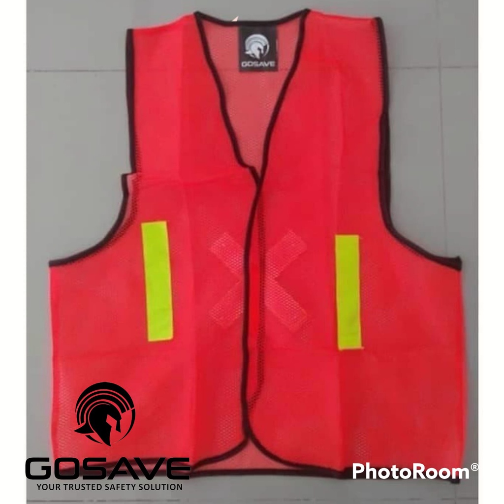 Rompi Jaring Orange dan Hijau Rompi Jala Eco Proyek Safety Vest Scotlite Polyester