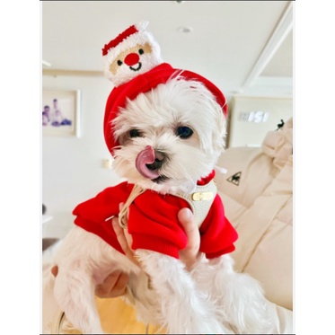 SWEATER BAJU anjing kucing hewan pets baju lucu natal christmas new year PET CLOTHES COSTUME RAINDEER CHINESE COLLAR