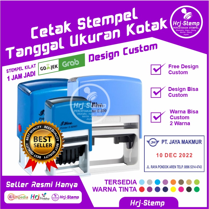 Jual Cetak Stempel Tanggal Custom Stempel Tanggal Shiny Tinta Warna