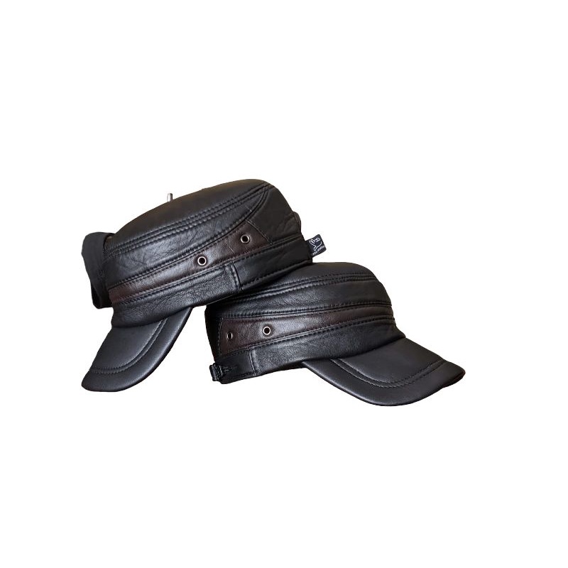 topi kulit domba asli model komando