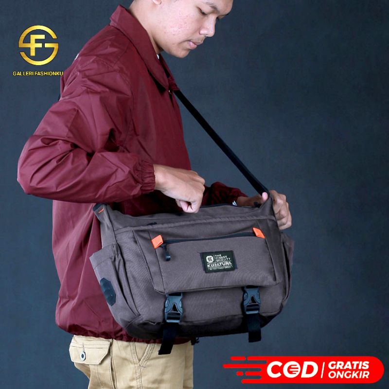 ARGL Tas Selempang Sling Bag Pria Besar Tas Slempang Cowok Sekolah Kerja Kuliah Laki Laki Original Terbaru