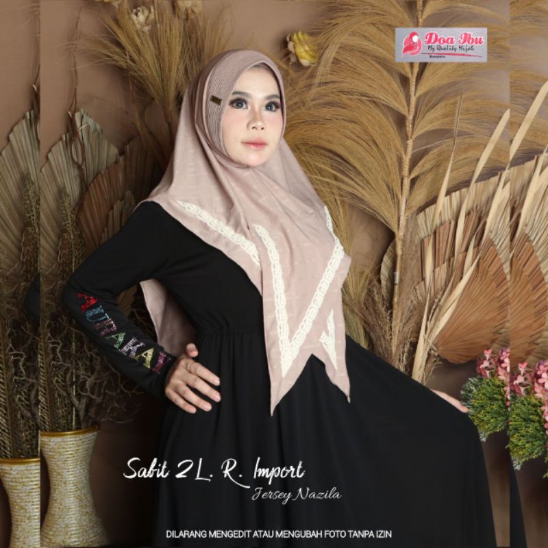Doa Ibu Hijab Instan 2 Layer depan Rempel Import""