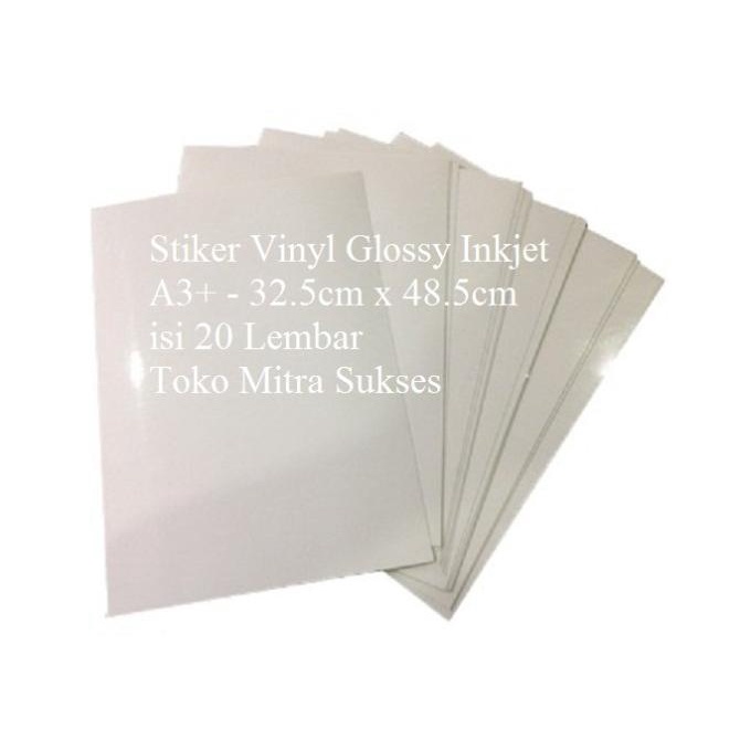 

Stiker Vinyl Glossy Inkjet A3+ - 32.5cm x 48.5cm