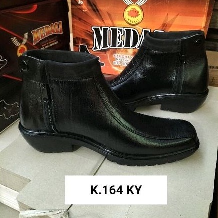 Sepatu kulit pria PDH boots Polri TNI security guard PNS sepatu kerja formal tampil lebih keren