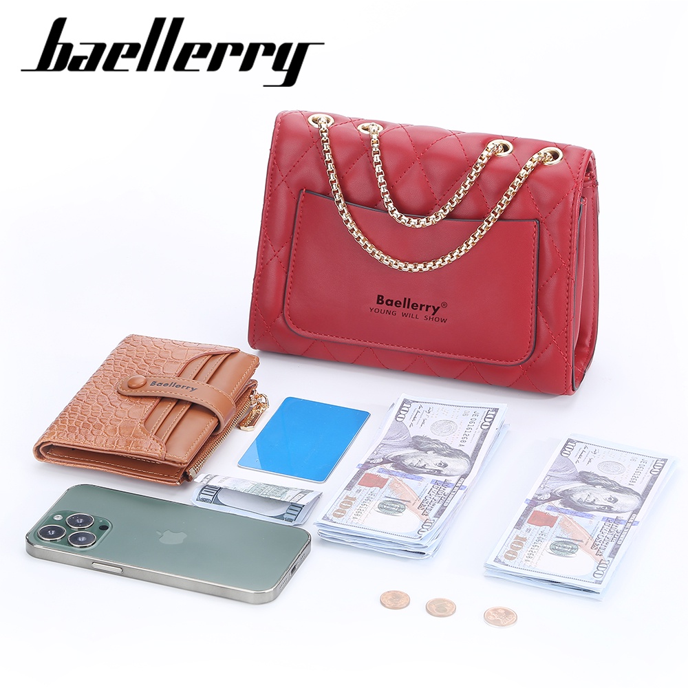 BAELLERRY N3240 Tas Selempang Wanita Bahan Kulit PU Leather Premium WATCHKITE WKOS