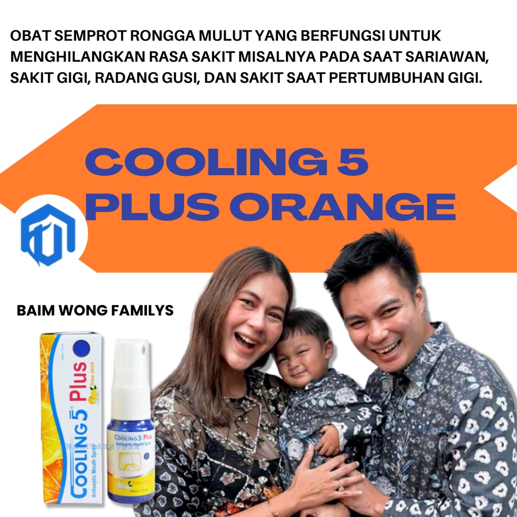 Cooling 5 Plus Spray Orange 15ml Obat Sakit Gigi Berlubang Nyeri Linu Gusi Bengkak Sariawan Bau Mulut Ampuh Rasa Jeruk Anak Dan Dewasa