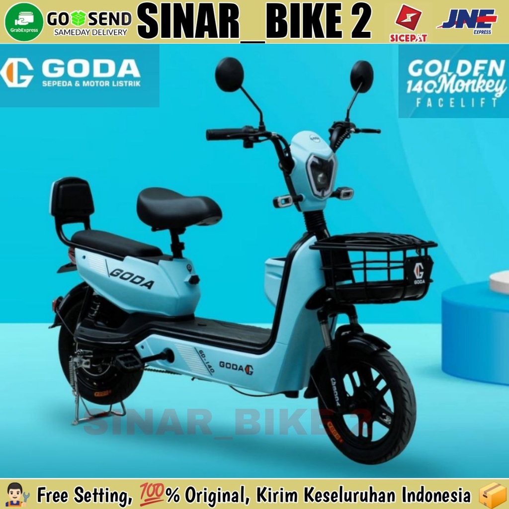 Sepeda Listrik  Goda Golden Monkey 140 &amp; Goda 147B 147 facelift 500 Watt  E-Bike