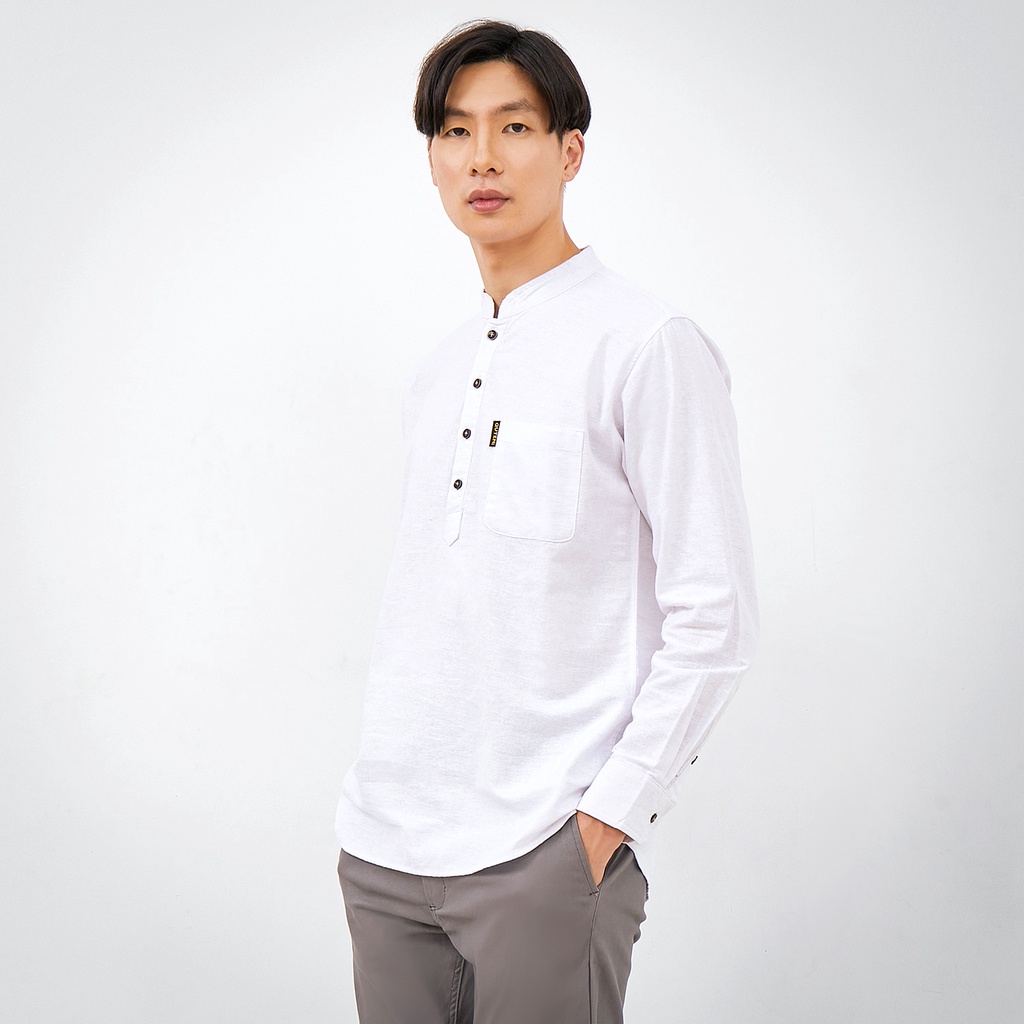 Guten Inc - Kemeja Lengan Panjang Pria Sabian White LS Shirt