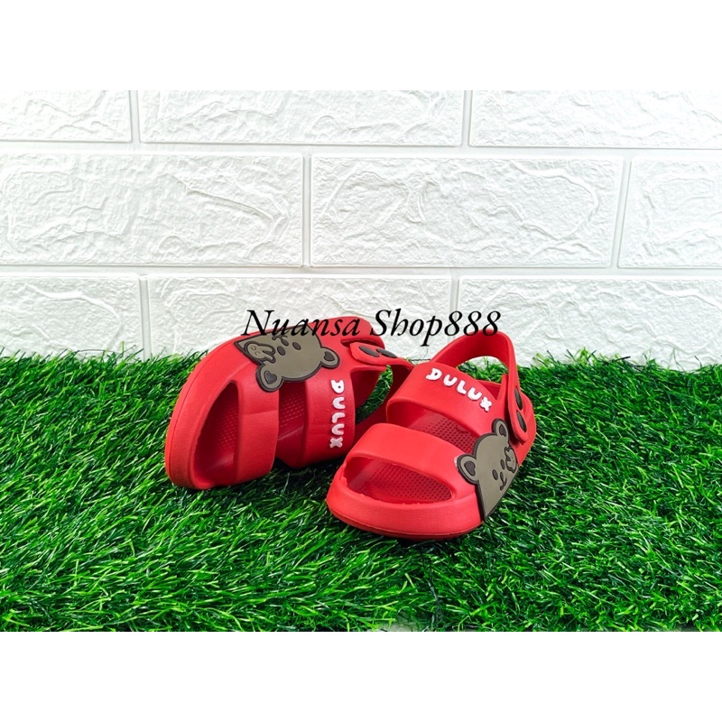 DX-391E-BN Sandal Gunung Anak Laki-Laki / Sandal Selop Dua Tali Tali Belakang Motif Beruang Merek Dulux Ukuran 20-25