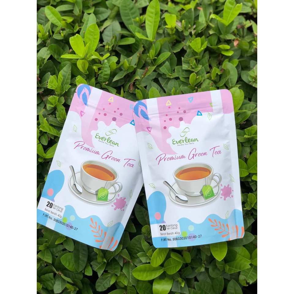 Everlean Pink 4pcs dan Everlean Premium Green Tea 4pcs