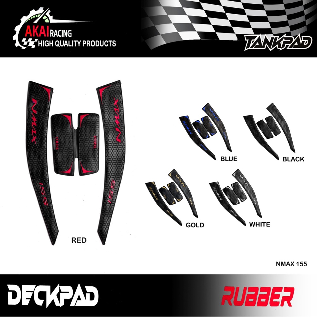 Tankpad Nmax Tangpad Nmax New Deckpad Nmax List Body Nmax 2020-2021-2022 Karet Premium Akai Racing Original