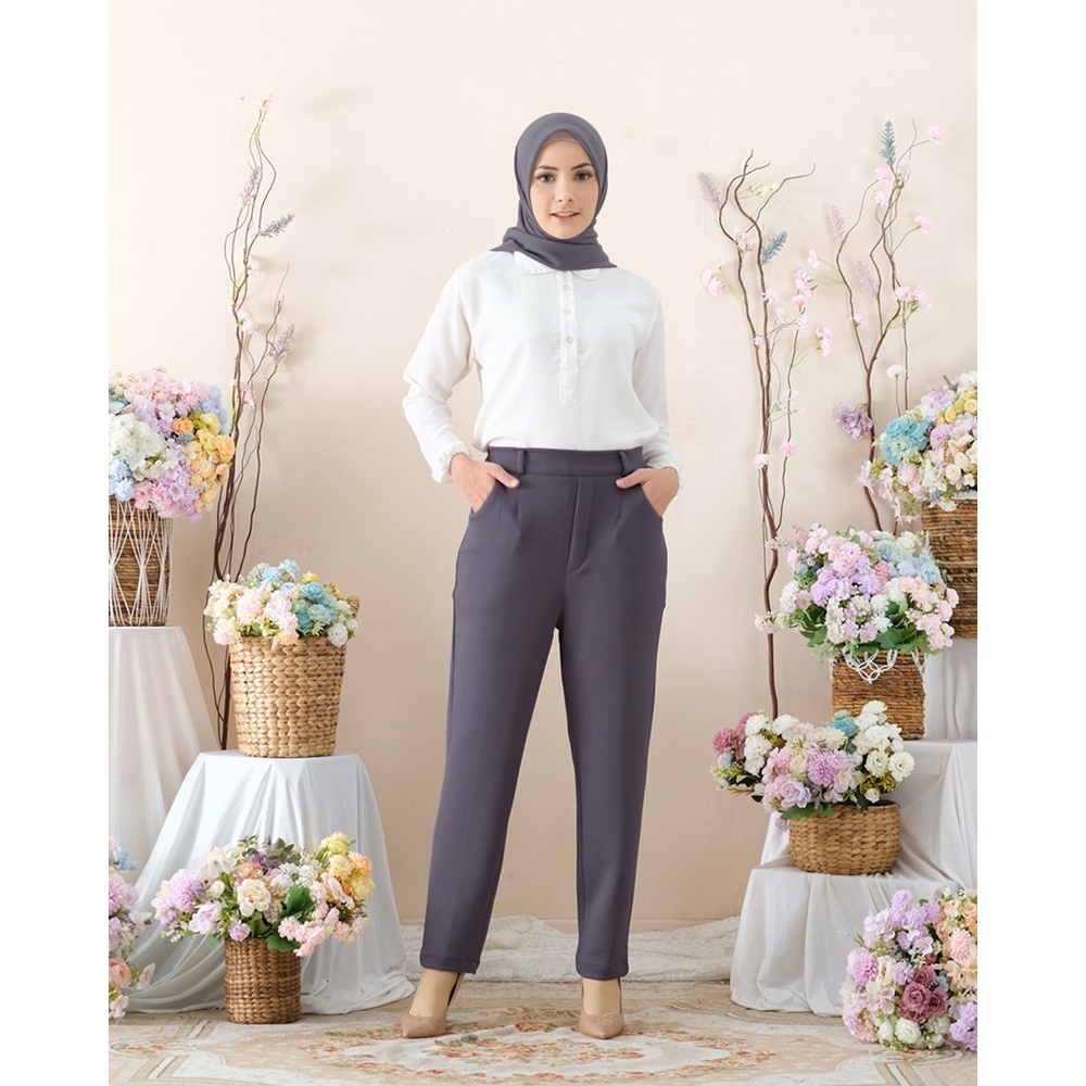 SCUIBI Pants - Celana Pensil dengan Bahan Scuba by Hijab Mamah icis