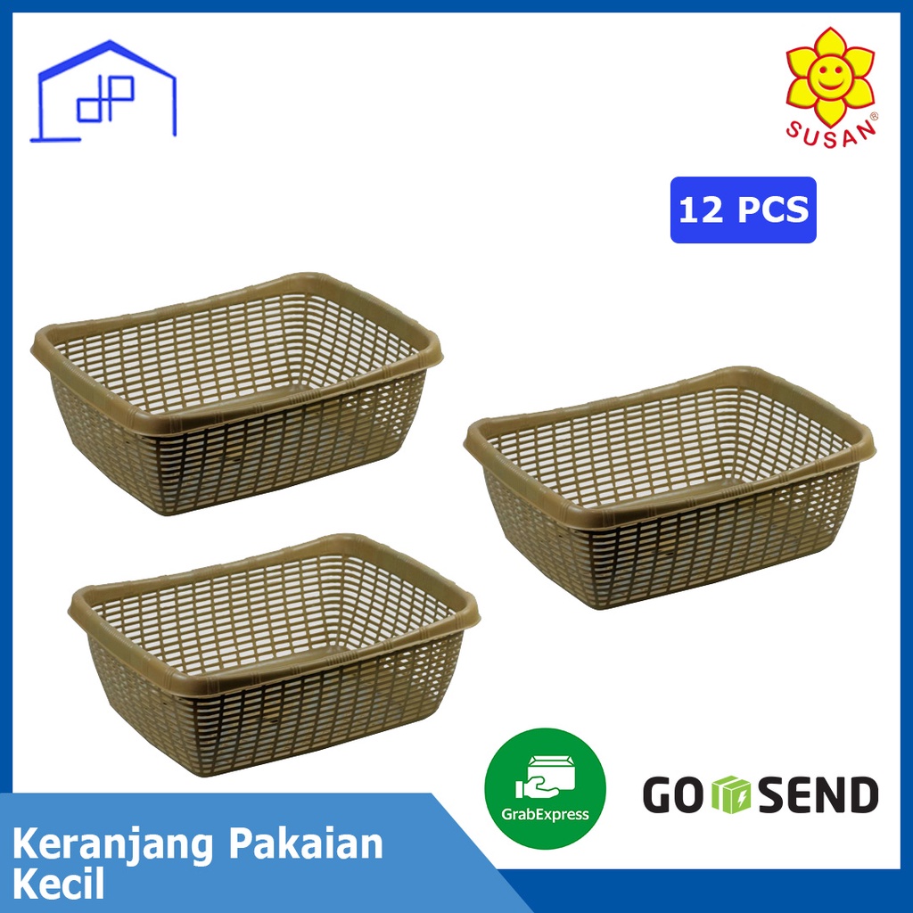 (12PCS) - Keranjang Pakaian Kecil-Keranjang Baju- Keranjang Laundry -  SUSAN