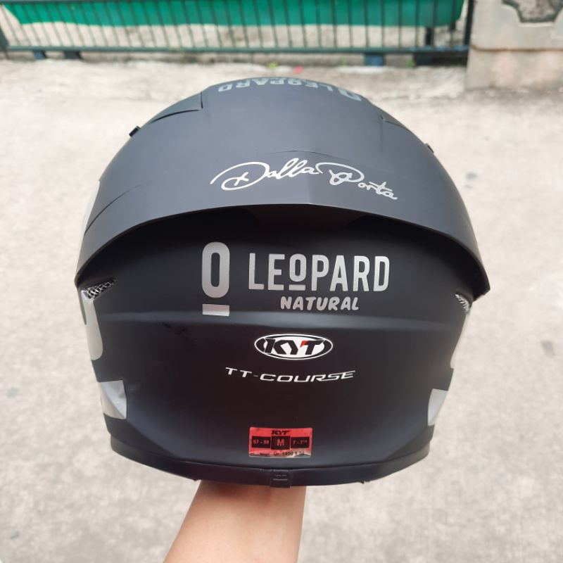 Sticker Leopard Helme Helmet Full Set Cutting Sticker warna Silver Putih Hitam Gold Variasi Helm