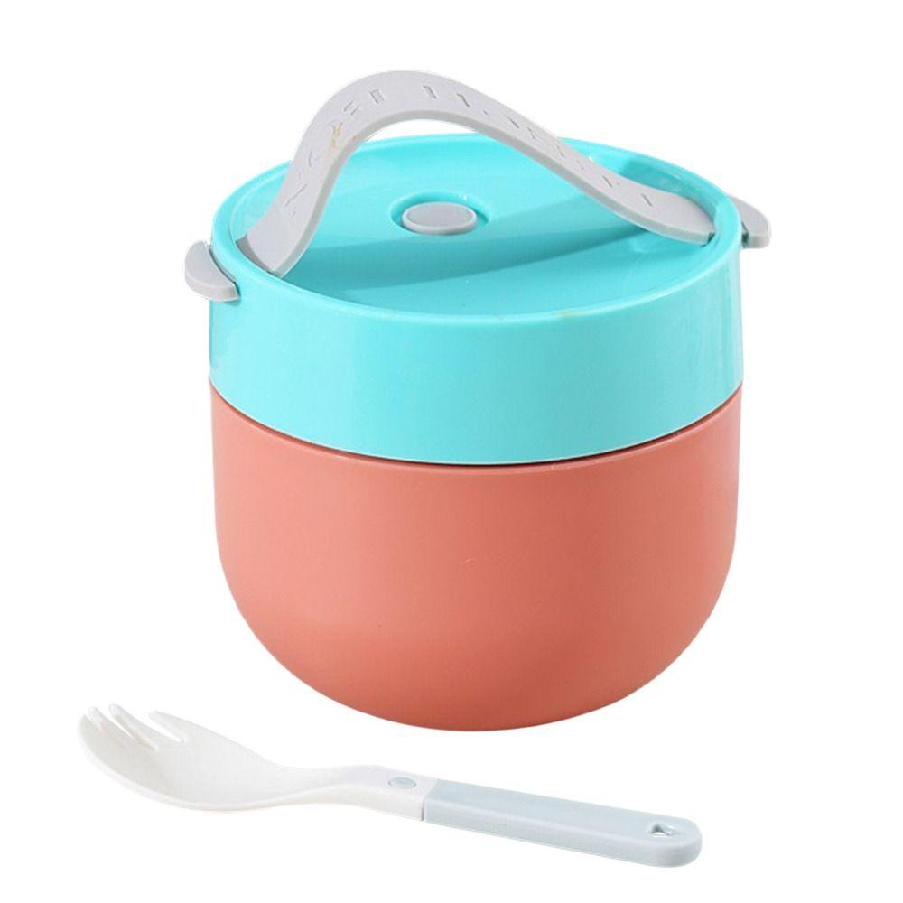 R-FLOWER Food Thermal Jar Insulated Microwavable Untuk Pelajar Pekerja Kantor Untuk Anak-Anak Kotak Makan