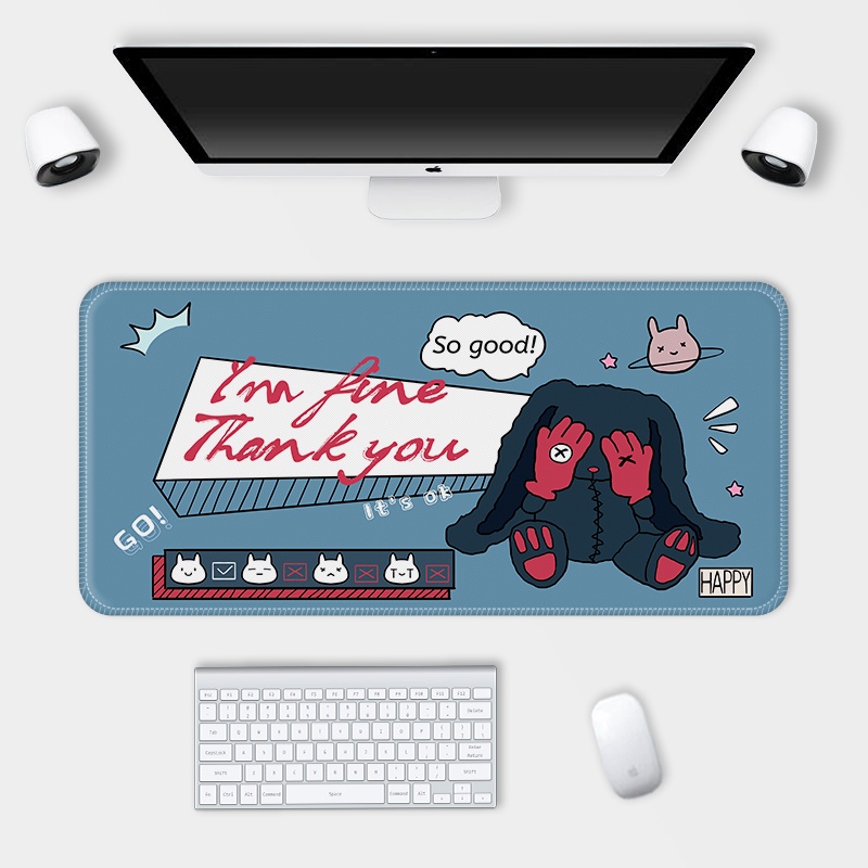 Kaws Mouse Pad Gaming ANTI SLIP Ukuran Ekstra Besar 80cm / 30cm