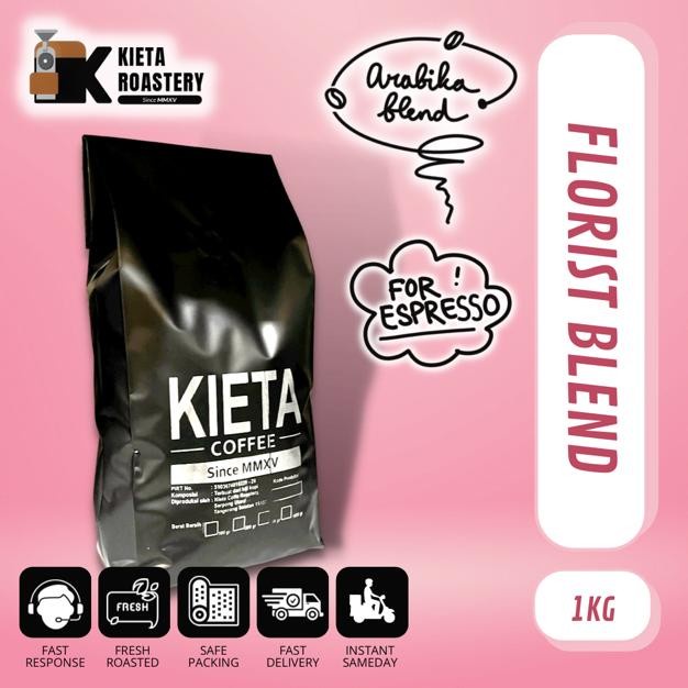 

Discount Florist Espresso Blend 1kg (biji/bubuk) 100% arabika /KOPI RUBE/KOPI SLB/KOPI KAPAL