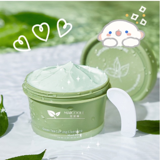 [FREE SPATULA] MAIGOOLE Green Tea Clay Mask 100G Masker Wajah