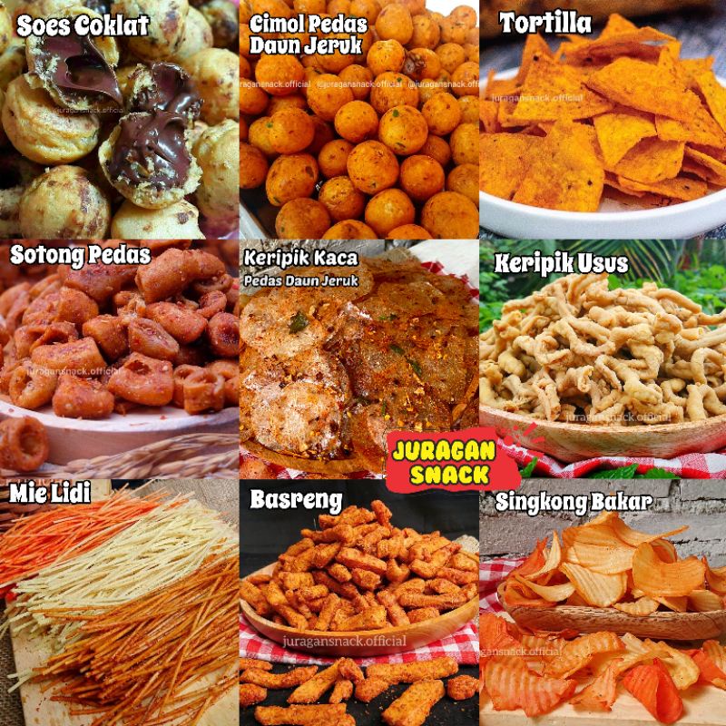 

CEMILAN MURAH / SNACK KILOAN / JAJANAN PEDAS KERING / KRIPCA / BASRENG / USUS / MAKARONI / SEBLAK / SOES COKLAT / BALOK / KUE MINO / CIMOL / CIMORING / MIE LIDI / SOTONG / LANTING UDANG / PISANG AROMA / TELUR GABUS / KERIPIK KACA / KRIPIK KACA