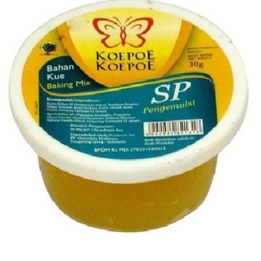 

SP Koepoe Koepoe 30gr / Pengembang Kue Kupu Kupu / SP Pengembang dan Penghalus Kue 30gr