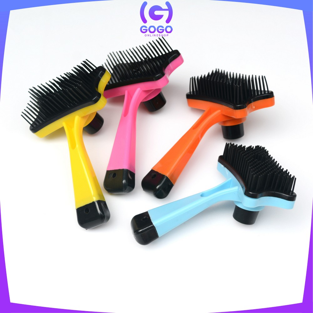GOGO-C574 Sisir Grooming Tombol Otomatis Sisir Untuk Kucing Anjing / Sikat Pembersih Bulu / Sikat Hewan Peliharaan Pet Brush Sisir Bulu Hewan