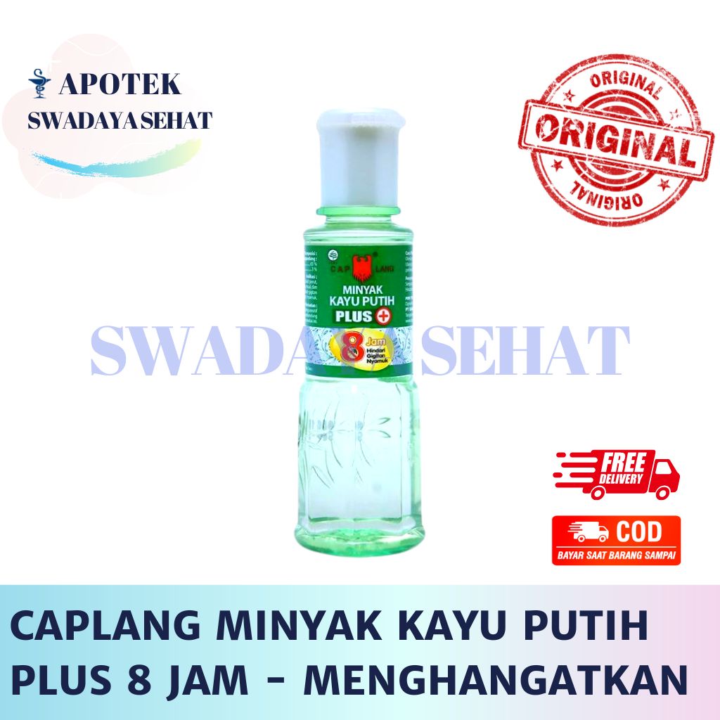 CAP LANG MINYAK KAYU PUTIH PLUS 8 JAM - Caplang 15 ML Menghangatkan Kayuputih