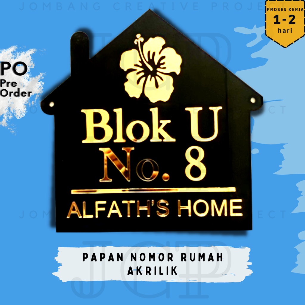 Jual Nomor Rumah Akrilik Papan Nomor Rumah Akrilik Papan Nomor Rumah Akrilik Timbul Papan