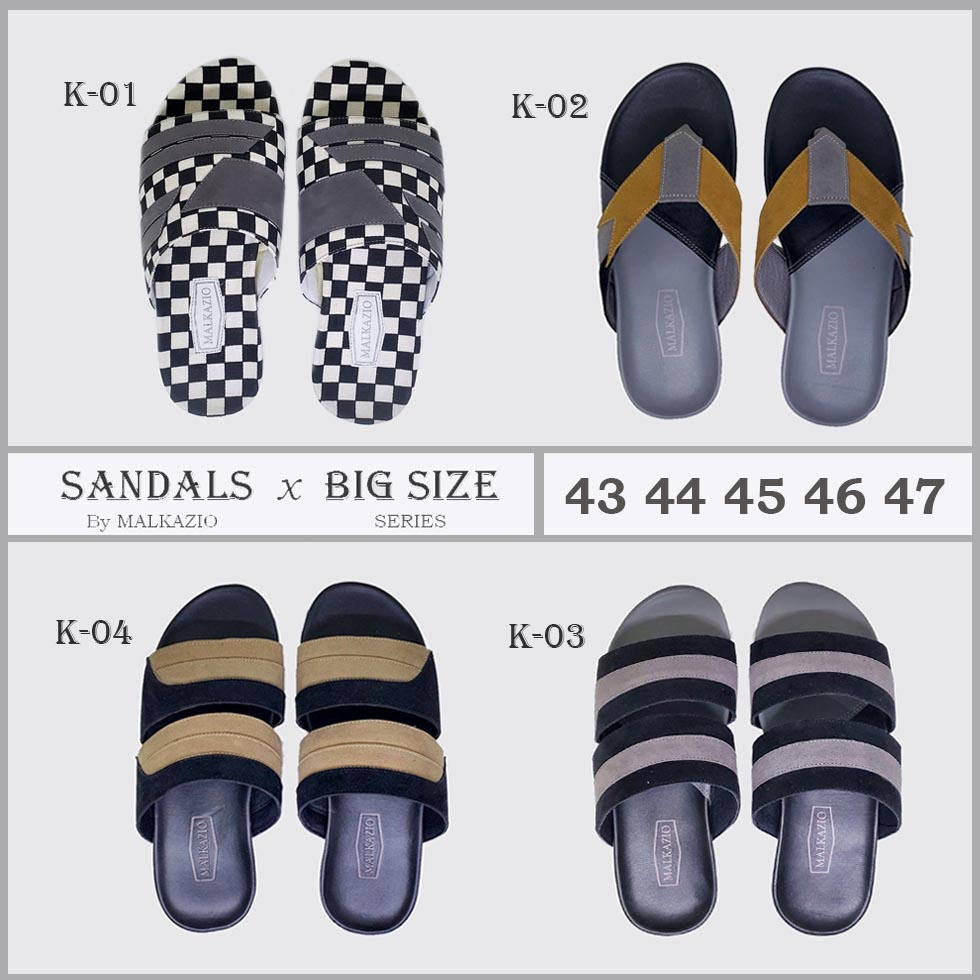 Mzio - Big Size Series | Sandal Pria Ukuran Besar 43 44 45 46 47 48 | Sandal Slide Big Size Ukuran Jumbo | ORIGINAL
