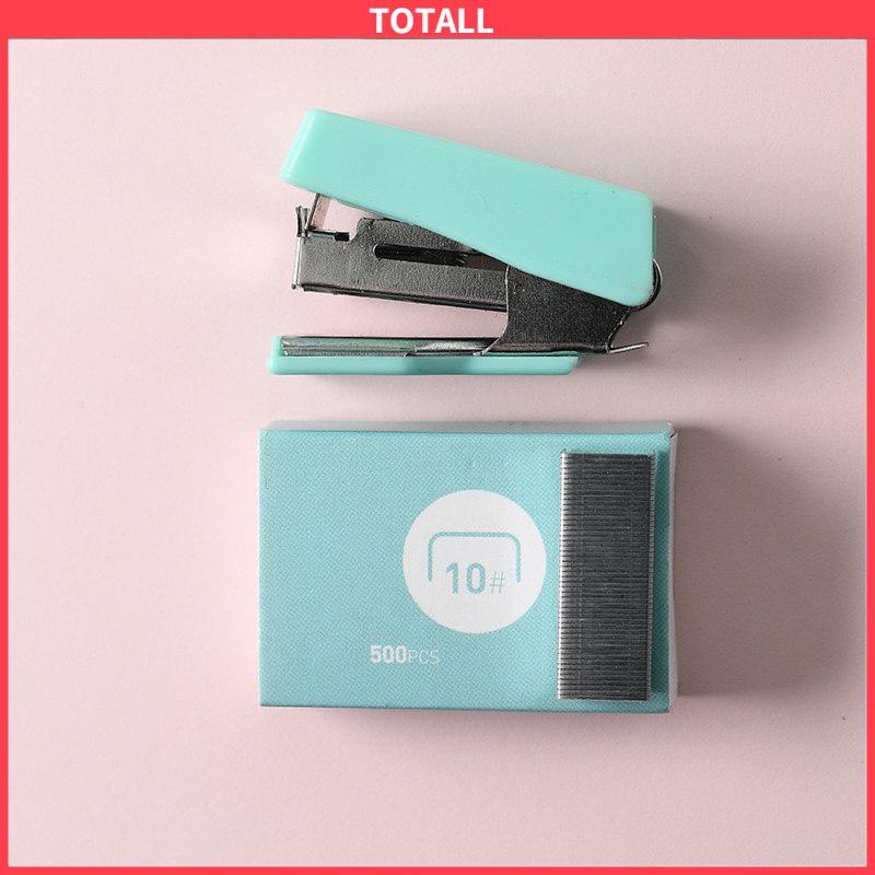 COD stapler staple cute set Stapler Mini Set Staples Perlengkapan Kantor  Mengikat Logam Kreatif-Totall