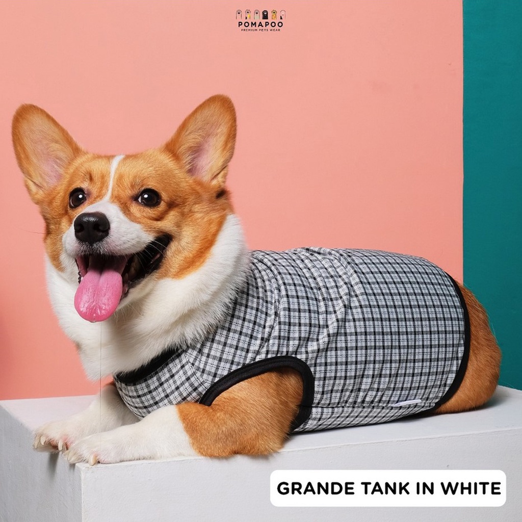 Pomapoo Kaos Grande - Baju Kaos Kucing Anjing Tank - Pet Clothing