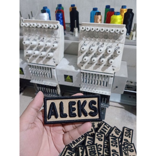 CUSTOM NAMA TIMBUL 3D + PEREKAT / VELCRO , BORDIR HIGH QUALITY .