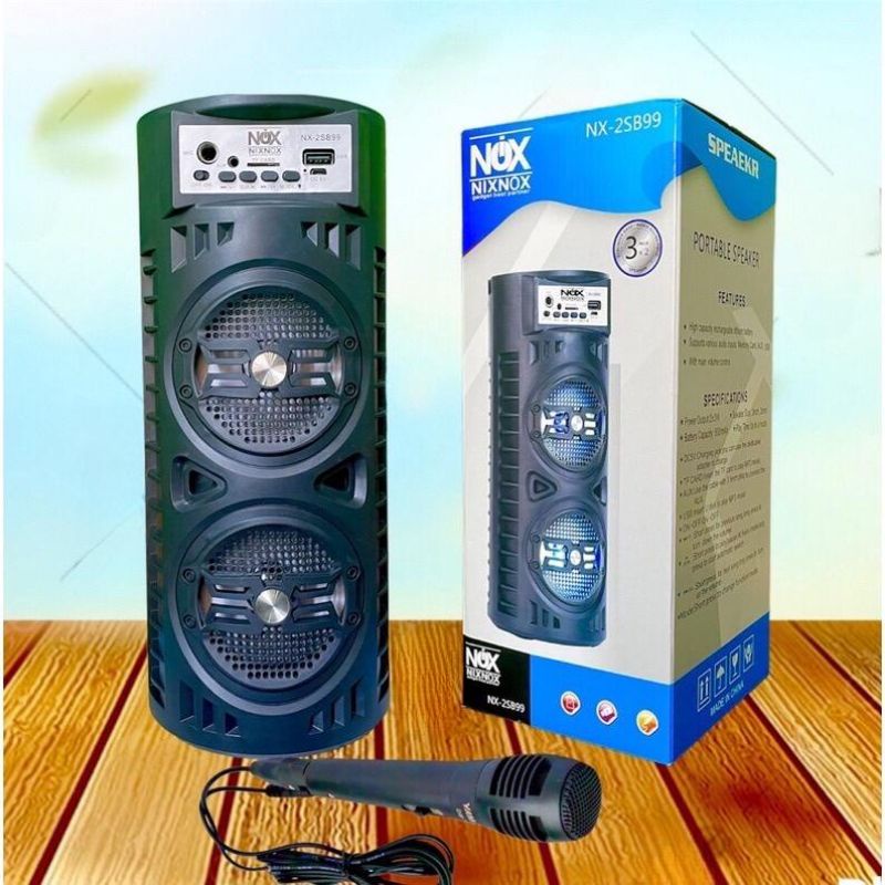 Speaker Bluetooh Nixnox Nx-2SB99 Free Mic Speaker Big Bass