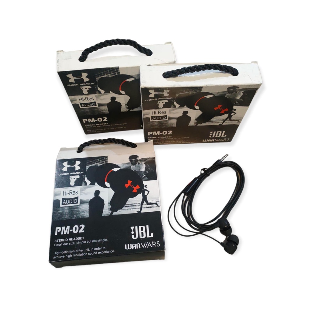 HEADSEAT HANDSFREE JBL PM-02 EARPHONE WITH MIC EXTRA BASS