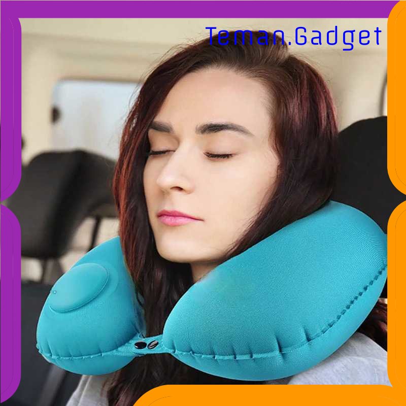 TG-TRV Macroupta Bantal Leher Travel Inflatable Neck Pillow - RH35