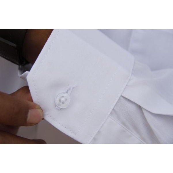 Kemeja Pria Stanley Adams 06 Slimfit Lengan Panjang Putih Polos - 15