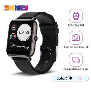SKMEI smartwatch pria wanita jam tangan couple olahraga 1,69 inci touch screen Dukungan untuk mengubah wallpaper ios android phone Universal