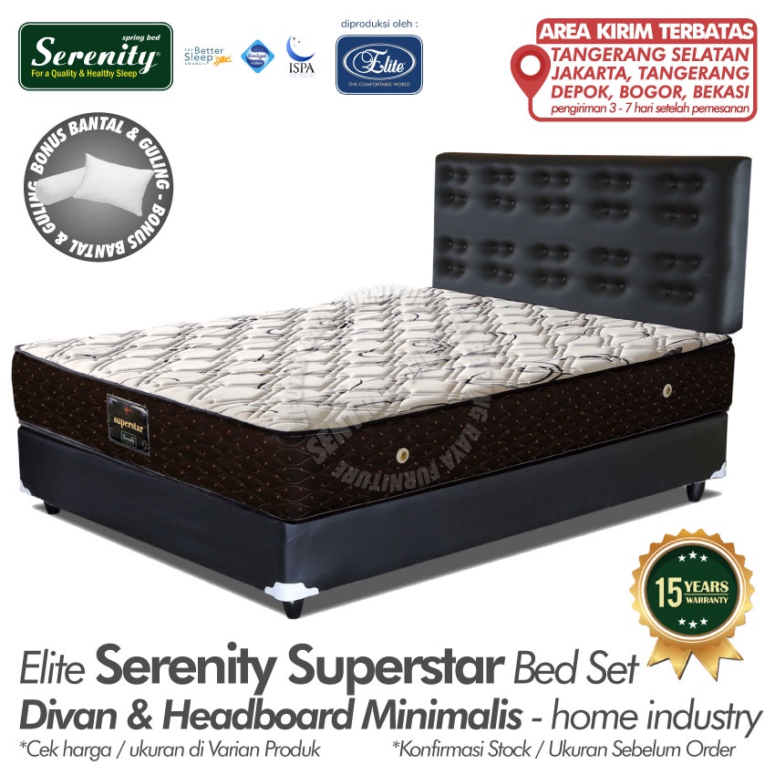 Jual Springbed Elite Serenity Superior Superstar Set Divan