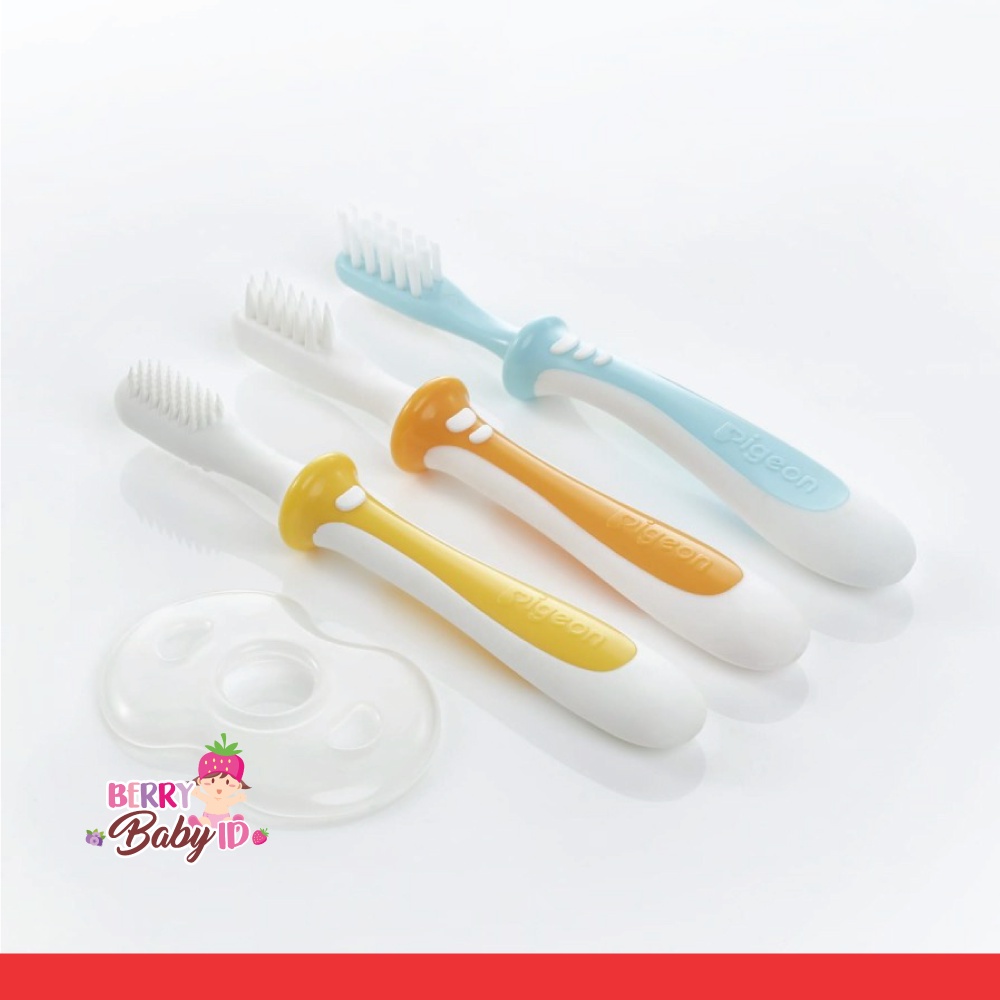 Pigeon Baby Training Toothbrush Set Lesson 123 Mix Sikat Gigi Bayi Berry Mart