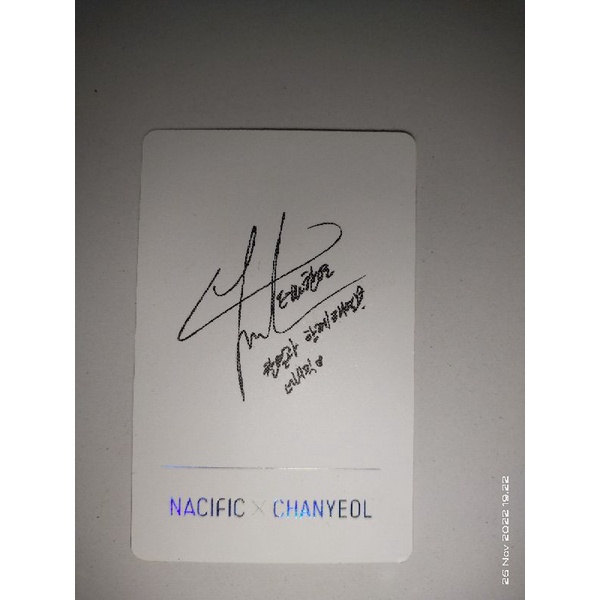 Photocard chanyeol exo nacific/Chanyeol/exo