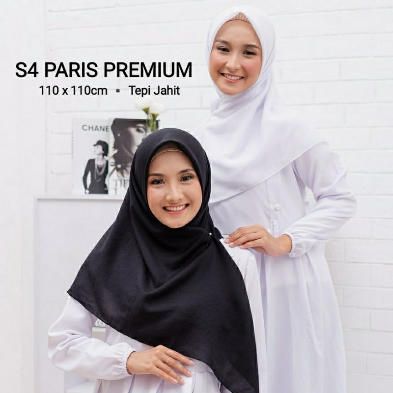 Hijab S4 Paris Premium Azara / Tepi Jahit Forever Paris Azara