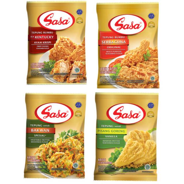 

Tepung Bumbu Sasa 210 gram - tepung bakwan, tepung kentucky, tepung serbaguna, tepung pisang goreng