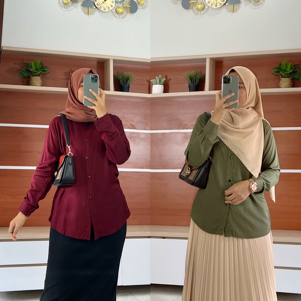 BASIC rayon kemeja by ZALFA OUTFIT