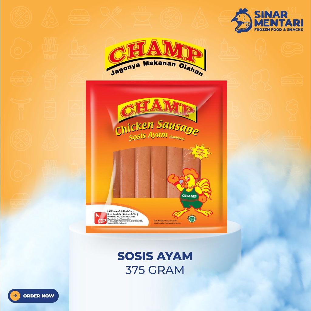 

CHAMP Sosis ayam / sapi 375 gram