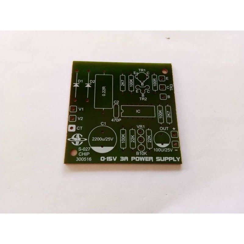 Pcb Power Supply Non Simetris 0 - 15 V 3A Saturn S - 027