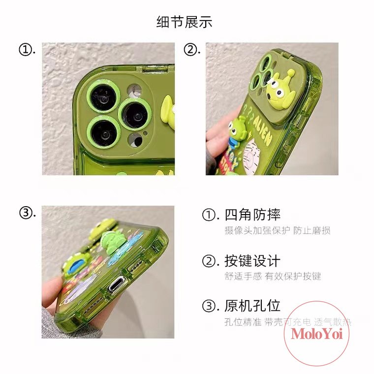 Soft Case Desain Kartun Disney Toy Story Losto Alien 3D Untuk IPhone 11 12 13 14 Pro MAX XR 7 8 14 Plus X XS MAX SE 2020